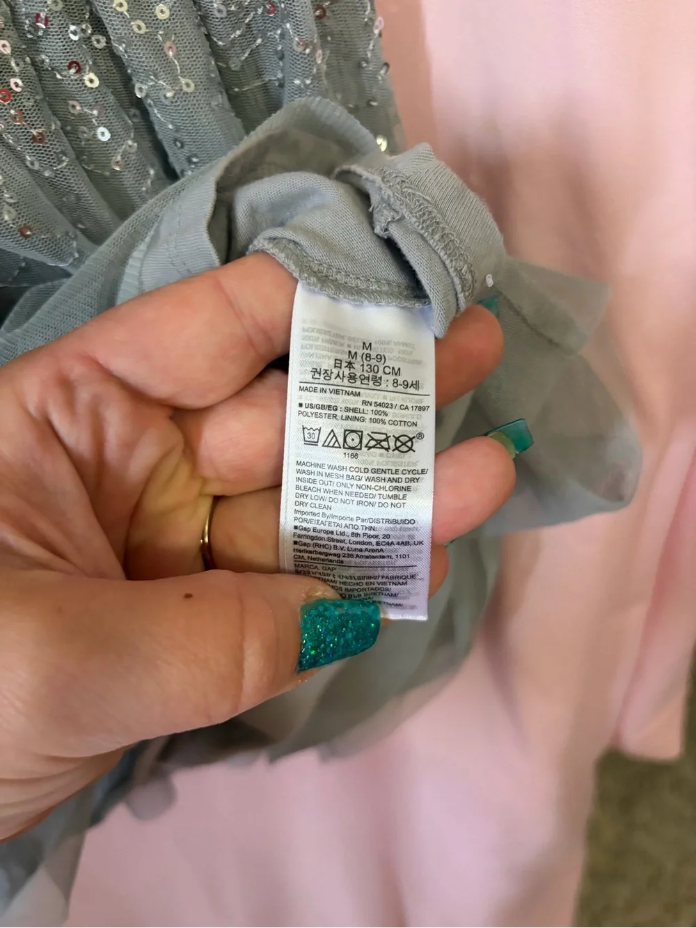 GAP Kids Sequin dress - Silver Gray size girls Medium (8)